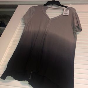 Grey/ Black Cut Out Blouse